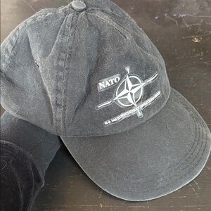 Vintage NATO H.Q. 16th Expeditionary Operations Group Black SnapBack Cap